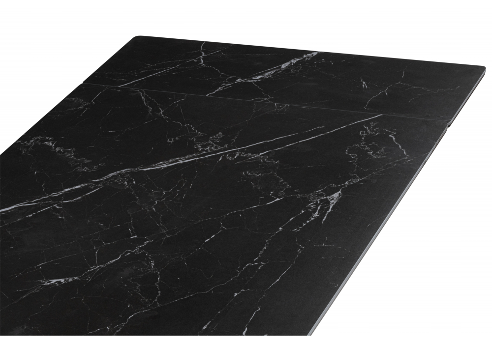 фото керамический стол раскладной woodville вейв 160(220)х89 черный мрамор shakespeare black / черный 626053 | 220svet.ru