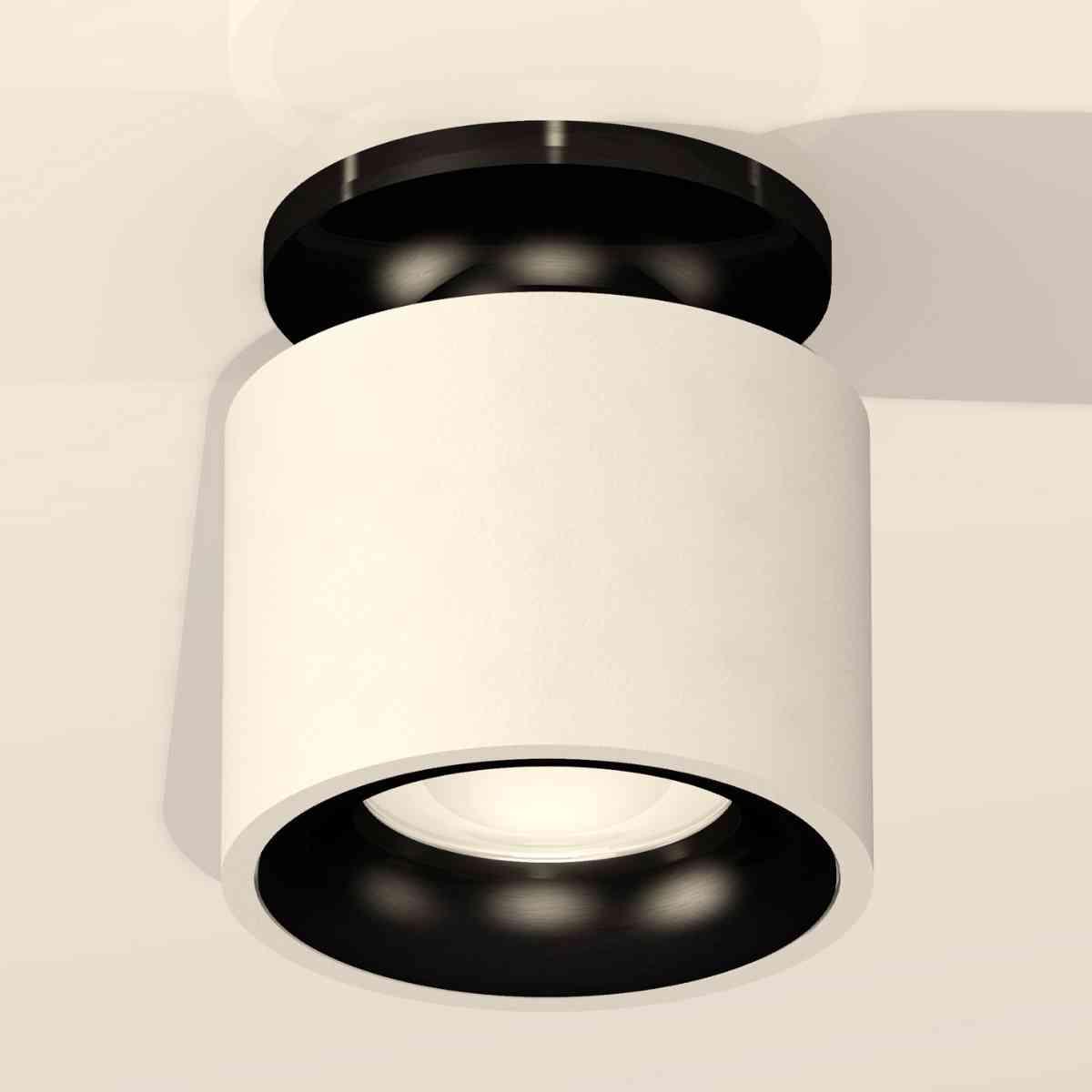 фото комплект накладного светильника ambrella light techno spot xs7510061 swh/pbk белый песок/черный полированный (n7926, c7510, n7011) | 220svet.ru