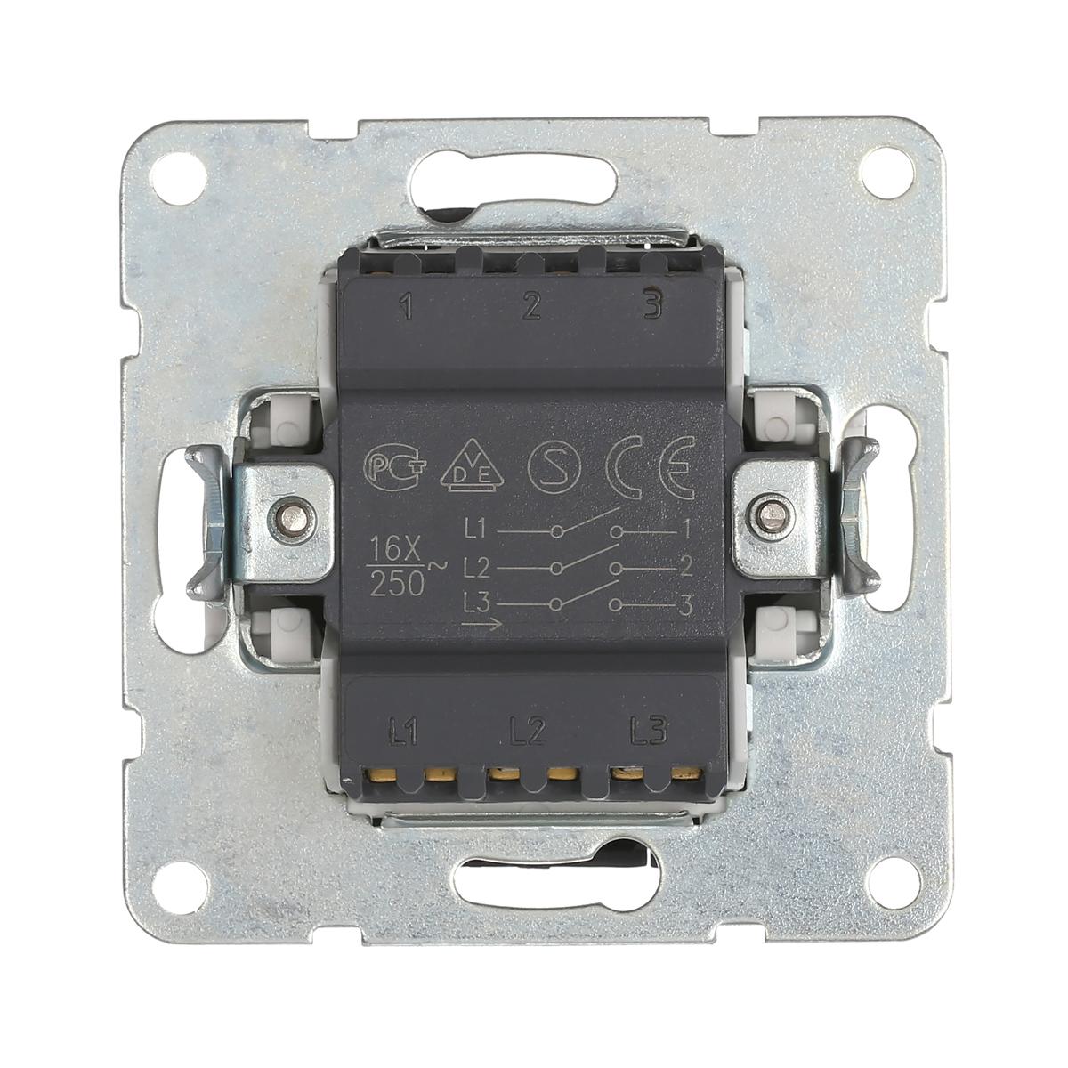 фото выключатель lk studio 3-кл.(схема 1+1+1) 16 a, 250 b (бежевый) lk60 862101-1 | 220svet.ru