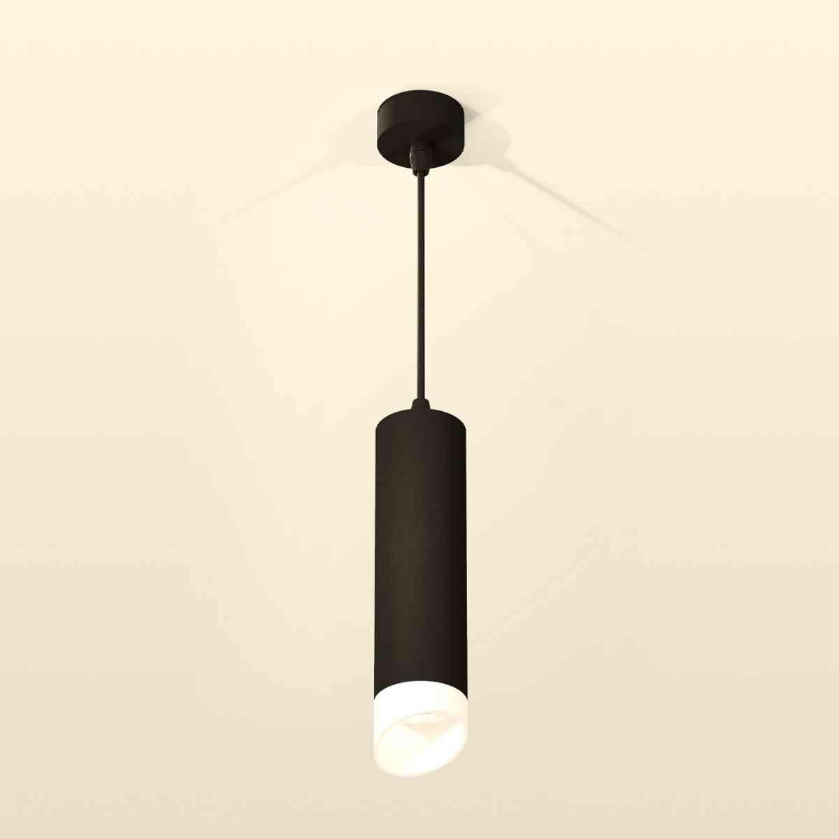 фото комплект подвесного светильника ambrella light techno spot xp6356004 sbk/fr черный песок/белый матовый (a2302,c6356,n6256) | 220svet.ru
