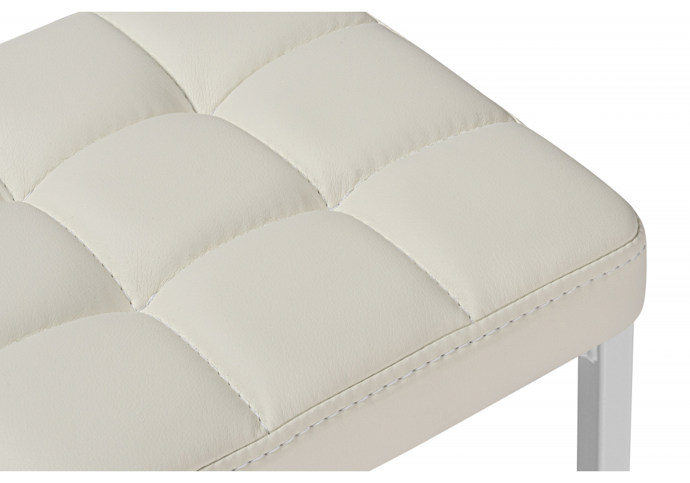 фото барный стул woodville лофт кож.зам. линкольн белый / белый матовый 614937 | 220svet.ru