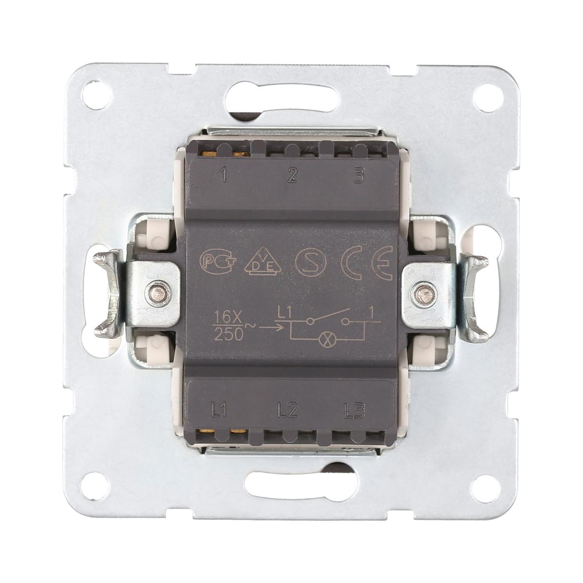 фото выключатель lk studio 1-кл., c индикатором (схема 1l) 16 a, 250 b (серебристый металлик) lk60 860203-1 | 220svet.ru