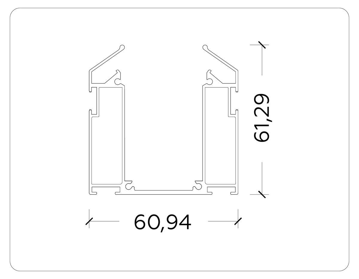 фото корпус в натяжной потолок для накладного шинопровода ambrella light track system magnetic 220v gl1013 | 220svet.ru