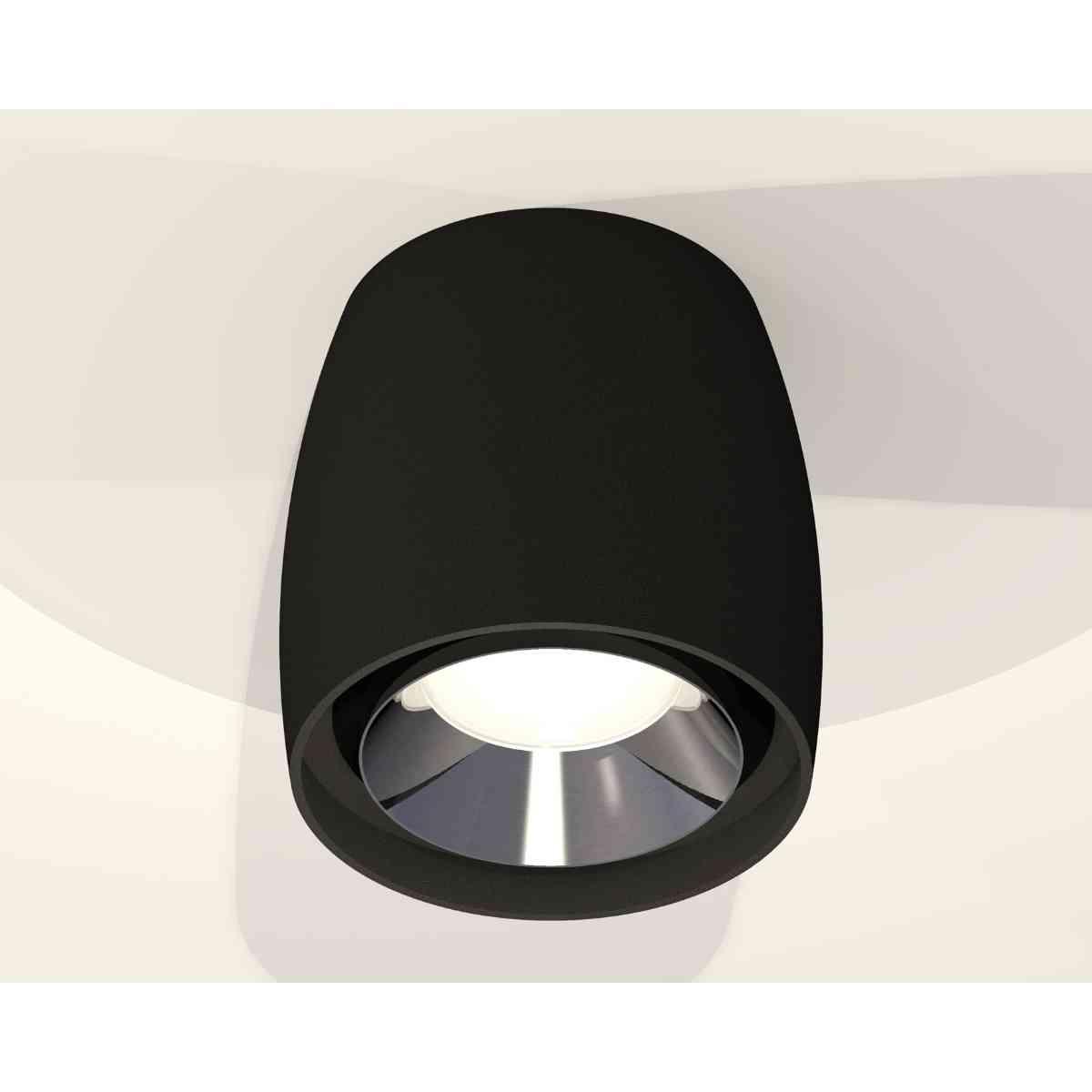 фото комплект накладного светильника ambrella light techno spot xs1142003 sbk/psl черный песок/серебро полированное (c1142, n7032) | 220svet.ru