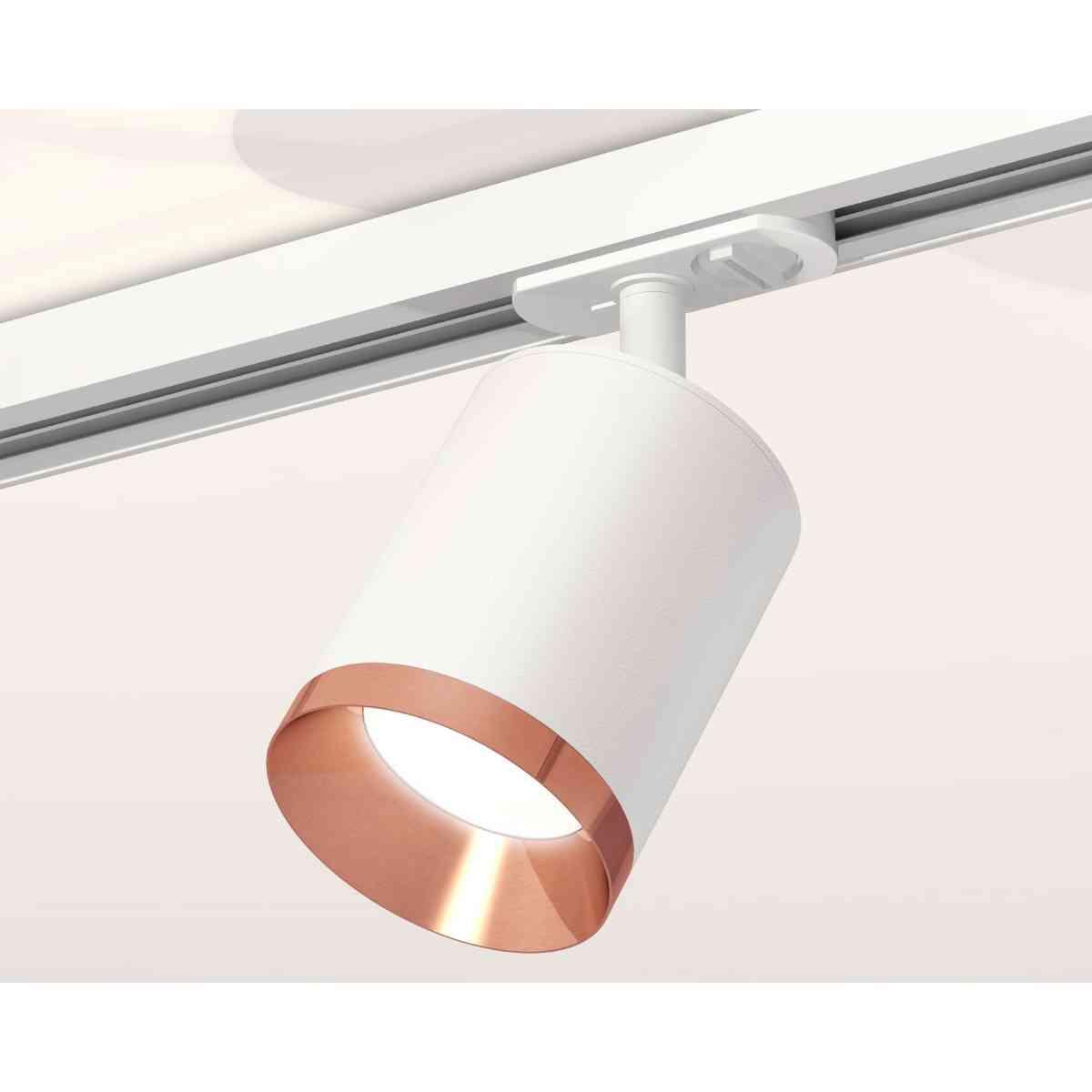 фото комплект трекового светильника ambrella light track system xt7421005 swh/ppg белый песок/золото розовое полированное (a2536, c7421, n7035) | 220svet.ru