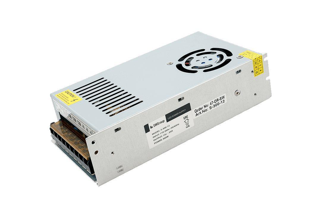 фото блок питания swg 12v 300w ip20 25a s-300-12 000117 | 220svet.ru