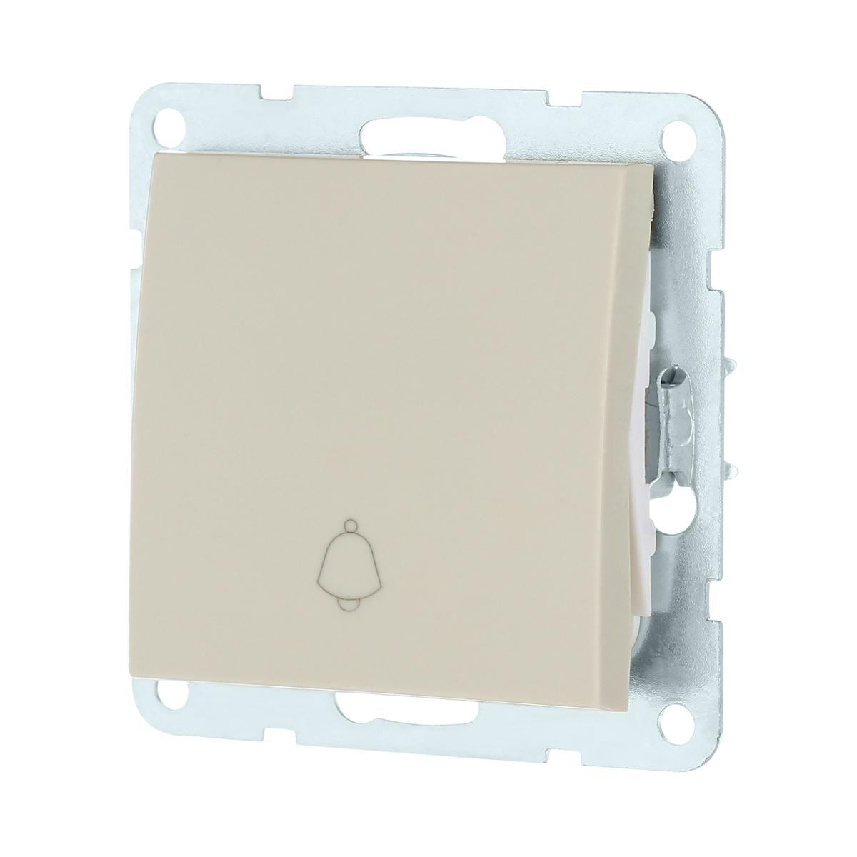 фото выключатель-кнопка lk studio 1-кл.(схема 1т) 16 a, 250 b (бежевый) lk60 860501-1 | 220svet.ru