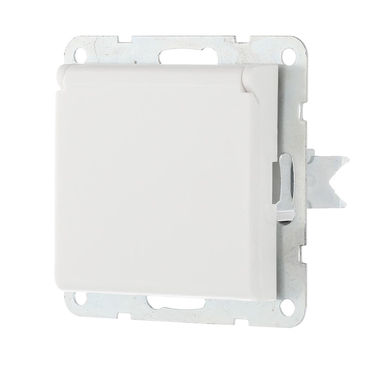 фото розетка lk studio с з/к, шторками и крышкой (белый) lk60 863404-1 | 220svet.ru