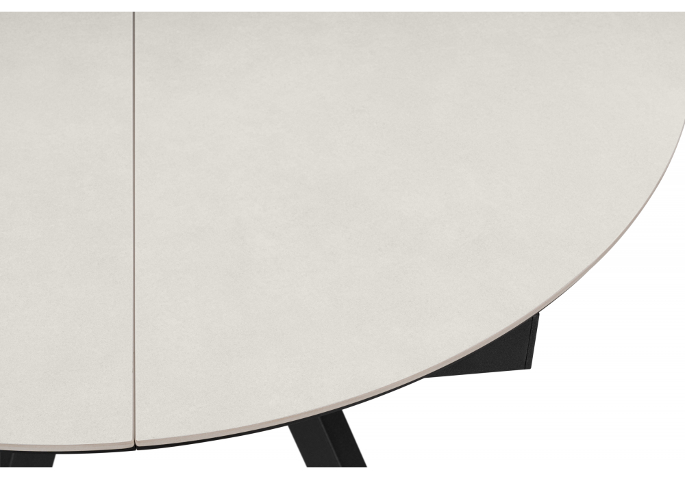 фото керамический стол раздвижной woodville трейси 90 carmen light gray / черный 664951 | 220svet.ru