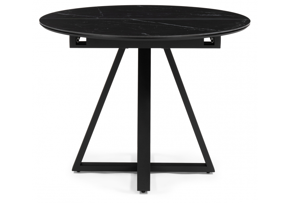 фото керамический стол раскладной woodville нельсон черный /черный 588017 | 220svet.ru