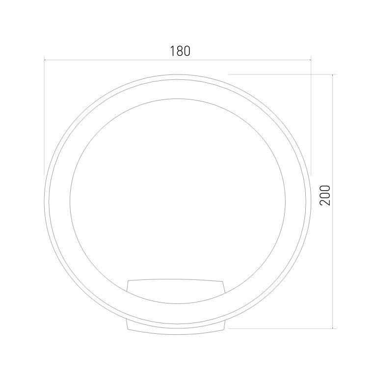 фото уличный настенный светодиодный светильник elektrostandard ring 1710 techno led черный a054933 | 220svet.ru