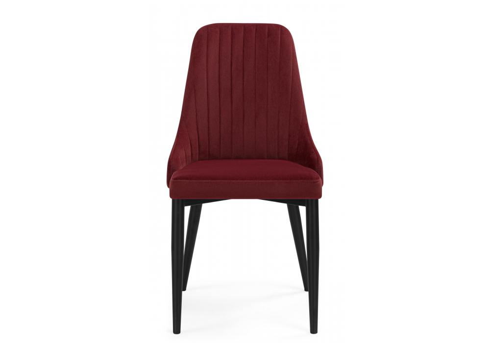 фото стул на металлокаркасе woodville kora wine red / black 15949 | 220svet.ru