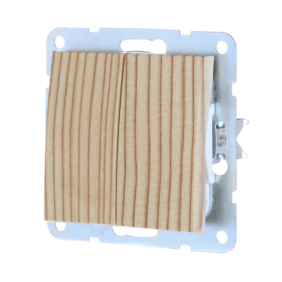 фото выключатель lk studio 2-кл.(схема 5) 16 a, 250 b (сосна) lk60 861125-1 | 220svet.ru