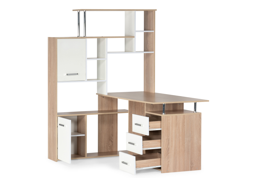 фото компьютерный стол woodville кс15 левый дуб сонома 328695 | 220svet.ru