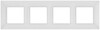 Миниатюра фото рамка для розеток и выключателей эра elegance 14-5004-01м на 4 поста, белый матовый б0065818 | 220svet.ru