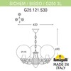 Миниатюра фото подвесной уличный светильник fumagalli sichem/g250 3l. g25.120.s30.vye27 | 220svet.ru