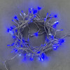 Миниатюра фото гирлянда нить 10м синяя с мерцанием белого диода 24в, 100 led, провод прозрачный пвх, ip54 ltc pst100blw-10-1b | 220svet.ru