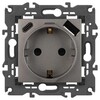 Миниатюра фото розетка эра elegance 14-4108-16 2p+e 16a-250в со шторками с usb type-a+c 5в-3а титан б0067695 | 220svet.ru