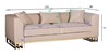 Миниатюра фото диван трехместный велюр бежевый garda decor 102an-20493 | 220svet.ru