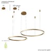 Миниатюра фото подвесной светодиодный светильник crystal lux fortuna sp123w led gold | 220svet.ru