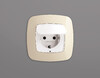 Миниатюра фото лицевая панель для электрической розетки с/з со шторками и крышкой ip44 ambrella volt quant omega op1280 | 220svet.ru