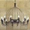 Миниатюра фото подвесная люстра ideal lux corte sp12 ruggine | 220svet.ru