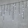 Миниатюра фото гирлянда бахрома 3,1 x 0,5 м белая с мерцанием белого диода 220в, 150 led, провод черный пвх, ip54 ltc pil150blw-11-2w | 220svet.ru