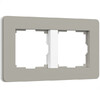 Миниатюра фото рамка на 2 поста дымчатый/белый werkel split soft-touch w0023067 | 220svet.ru