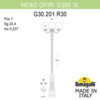 Миниатюра фото парковый фонарь fumagalli nebo ofir/g300 3l g30.202.r30.wxe27 | 220svet.ru