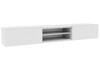 Миниатюра фото тв-тумба woodville лонгфорд белый / бетон светлый 563528 | 220svet.ru
