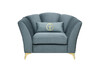 Миниатюра фото кресло annette велюровое бирюзовое garda decor annette-к-2k-colt1004 | 220svet.ru