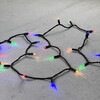 Миниатюра фото гирлянда нить с колпачком 10м разноцветная 24в, 100 led, провод черный пвх, ip65 ltc pst100cap-11-1m | 220svet.ru