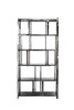 Миниатюра фото стеллаж стекло черн./серебро garda decor 13rxsh3052-silver | 220svet.ru