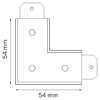 Миниатюра фото соединитель l-образный для шинопровода pro lightstar teta 505126 | 220svet.ru