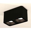 Миниатюра фото комплект накладного светильника ambrella light techno spot xs7851002 sbk черный песок (c7851, n7702) | 220svet.ru