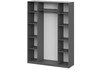 Миниатюра фото шкаф четырехстворчатый woodville даиго графит серый 593702 | 220svet.ru