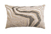 Миниатюра фото подушка с бисером мрамор бежевая 30*50см garda decor 70sw-20288 | 220svet.ru