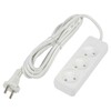 Миниатюра фото удлинитель uniel ultra 3гн х 3м б/з s-cu3-3 white ul-00009982 | 220svet.ru