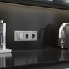 Миниатюра фото розетка с заземлением серебряный матовый werkel w1171065 | 220svet.ru