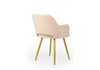 Миниатюра фото стул на металлокаркасе woodville эолин бежевый (glory 03) / золотой 631713 | 220svet.ru