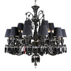 Миниатюра фото люстра baccarat 12+6 black | 220svet.ru