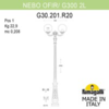 Миниатюра фото парковый фонарь fumagalli nebo ofir/g300 2l g30.202.r20.bxf1r | 220svet.ru
