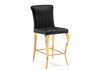 Миниатюра фото барный стул woodville joan black / gold 15388 | 220svet.ru