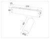 Миниатюра фото трековый светодиодный светильник ambrella light track system magnetic 220v gl1203 | 220svet.ru