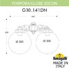 Миниатюра фото светильник уличный настенный fumagalli porpora/g300 g30.141.000.bxf1rdn | 220svet.ru