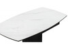 Миниатюра фото керамический стол раскладной woodville фестер 160(205)х90 snow white / черный 625975 | 220svet.ru