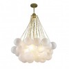 Миниатюра фото подвесная люстра ilamp globe 10099p/3-d800 gl-wh | 220svet.ru