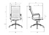 Миниатюра фото офисное кресло для руководителей dobrin clark simple lmr-101b-n_ch-m_el-white-12596 | 220svet.ru