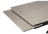 Миниатюра фото керамический стол раскладной woodville старлайт 120(180)х80 carmen light grey / черный 622890 | 220svet.ru