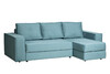 Миниатюра фото диван трехместный с канапе правый раскладной бирюзовый garda decor bergamo-3mr-1k-бирюзовый-vel43 | 220svet.ru